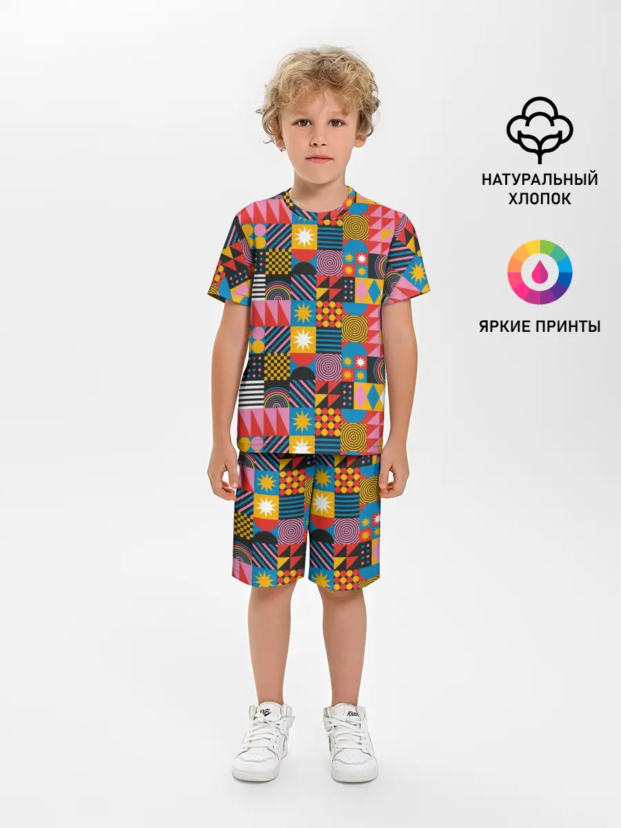 Детская пижама с шортами / Печворк. Мозаика.Настроение
