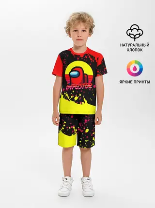 Детская пижама с шортами / Among Us Impostor.