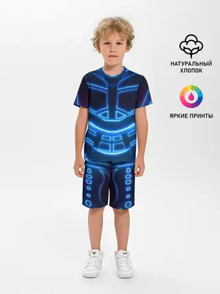 Детская пижама с шортами / Неоновая броня | Neon Armor