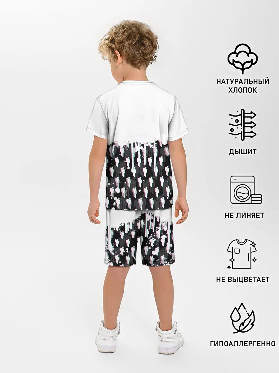 Детская пижама с шортами / BILLIE EILISH GLITCH