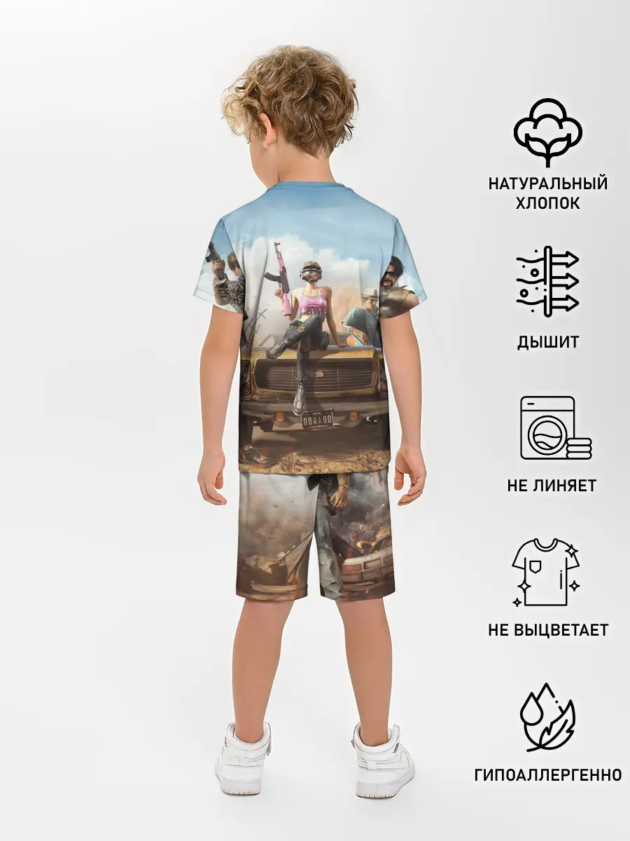 Детская пижама с шортами / PUBG team up