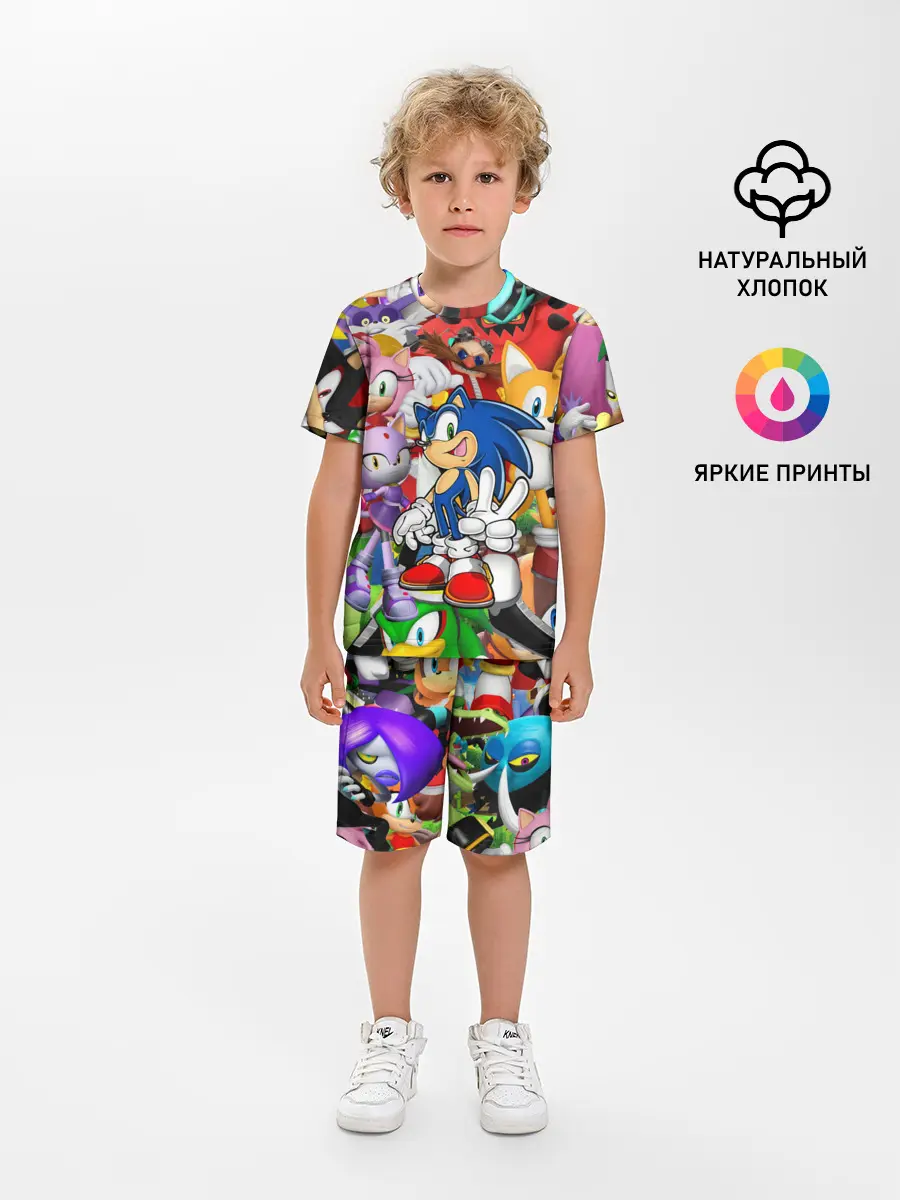 Детская пижама с шортами / Sonic ПЕРСОНАЖИ
