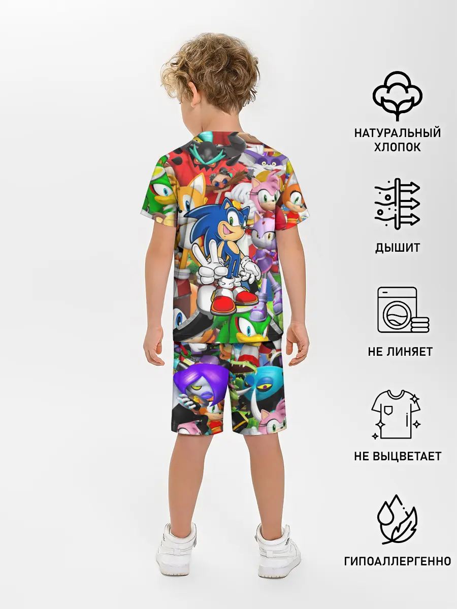 Детская пижама с шортами / Sonic ПЕРСОНАЖИ