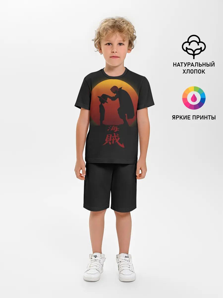 Детская пижама с шортами / похлопывает по голове One Piece