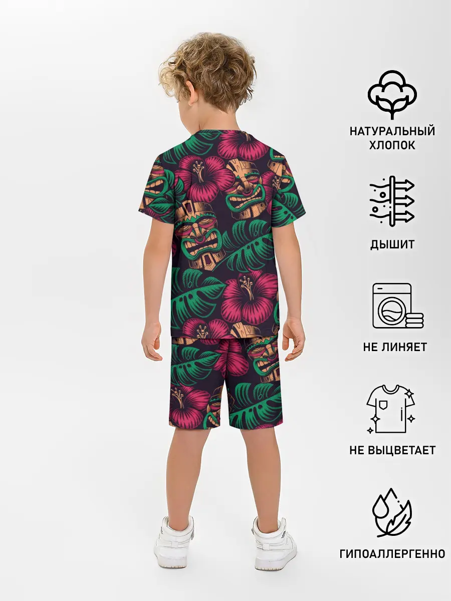 Детская пижама с шортами / Тропический