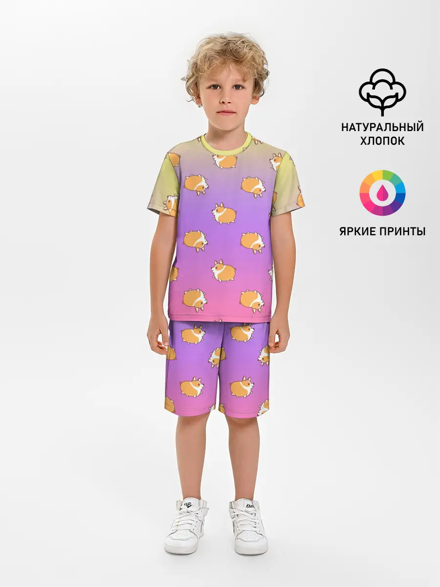 Детская пижама с шортами / Корги