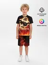 Детская пижама с шортами / Аста в маске огонь и пламя