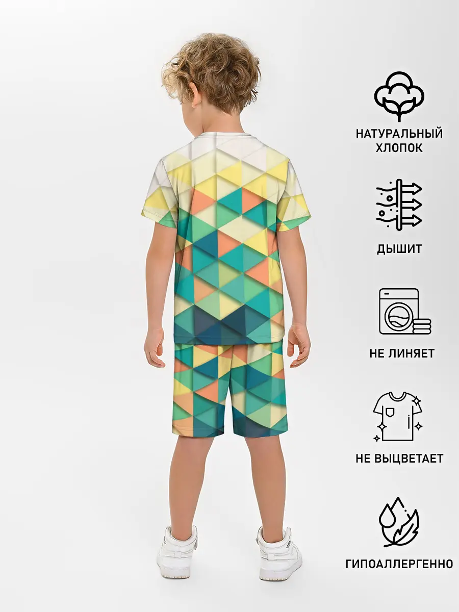 Детская пижама с шортами / Ромбики