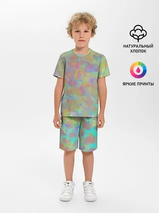 Детская пижама с шортами / Цветные лепестки