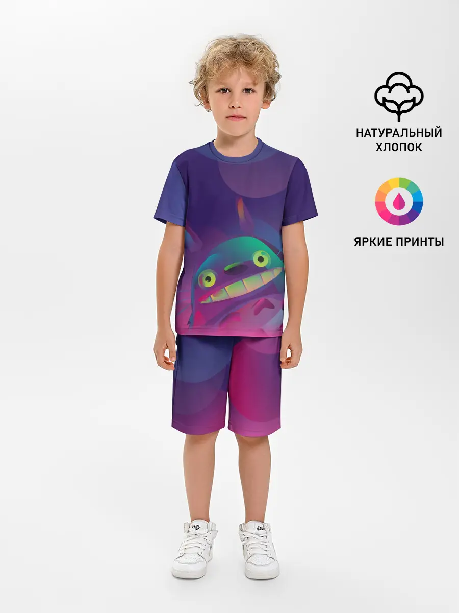 Детская пижама с шортами / Тоторо выглядывает