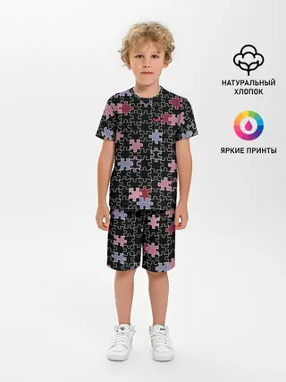 Детская пижама с шортами / Пазлы Винтажный стиль