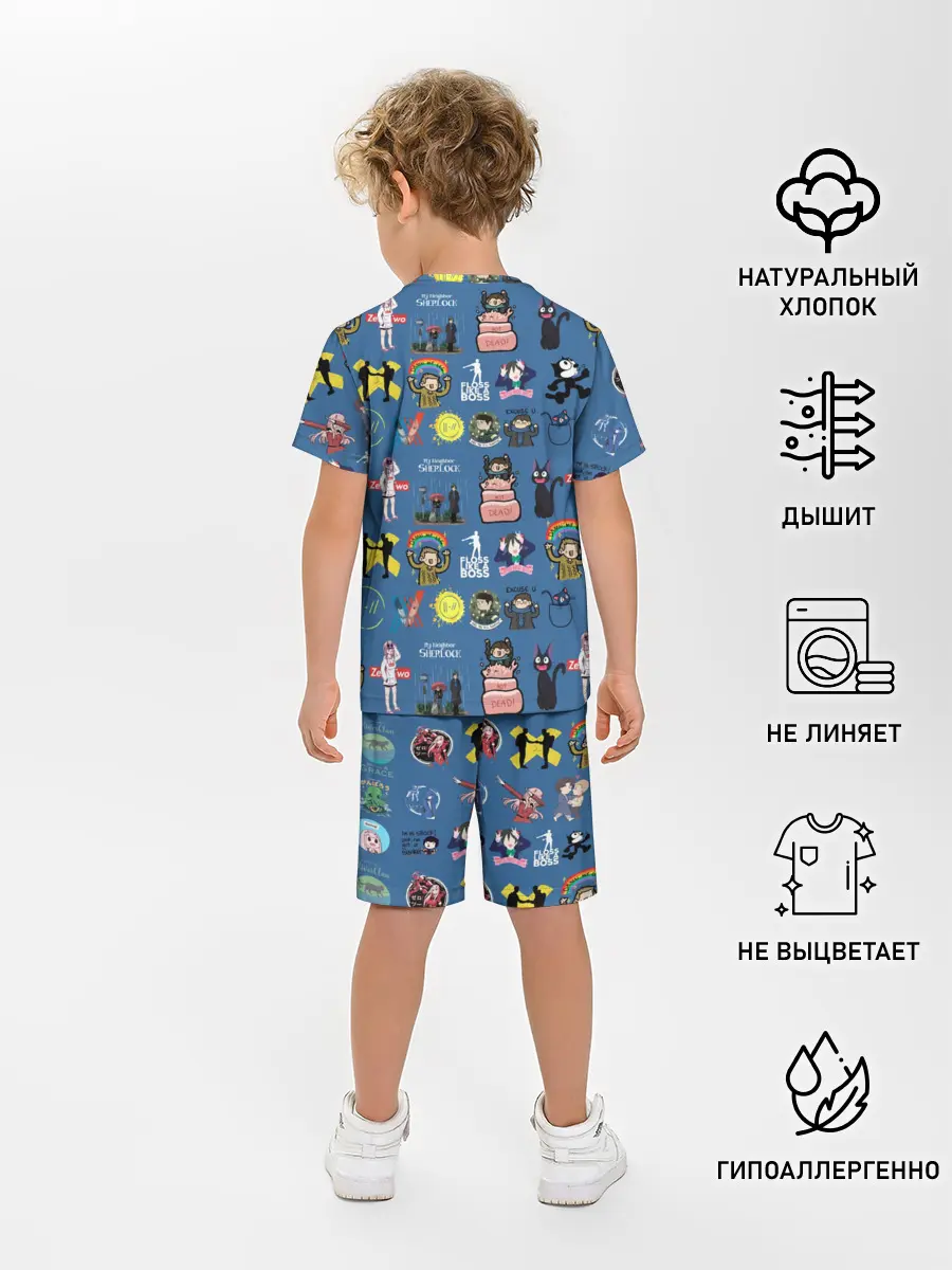 Детская пижама с шортами / стикербомбинг new