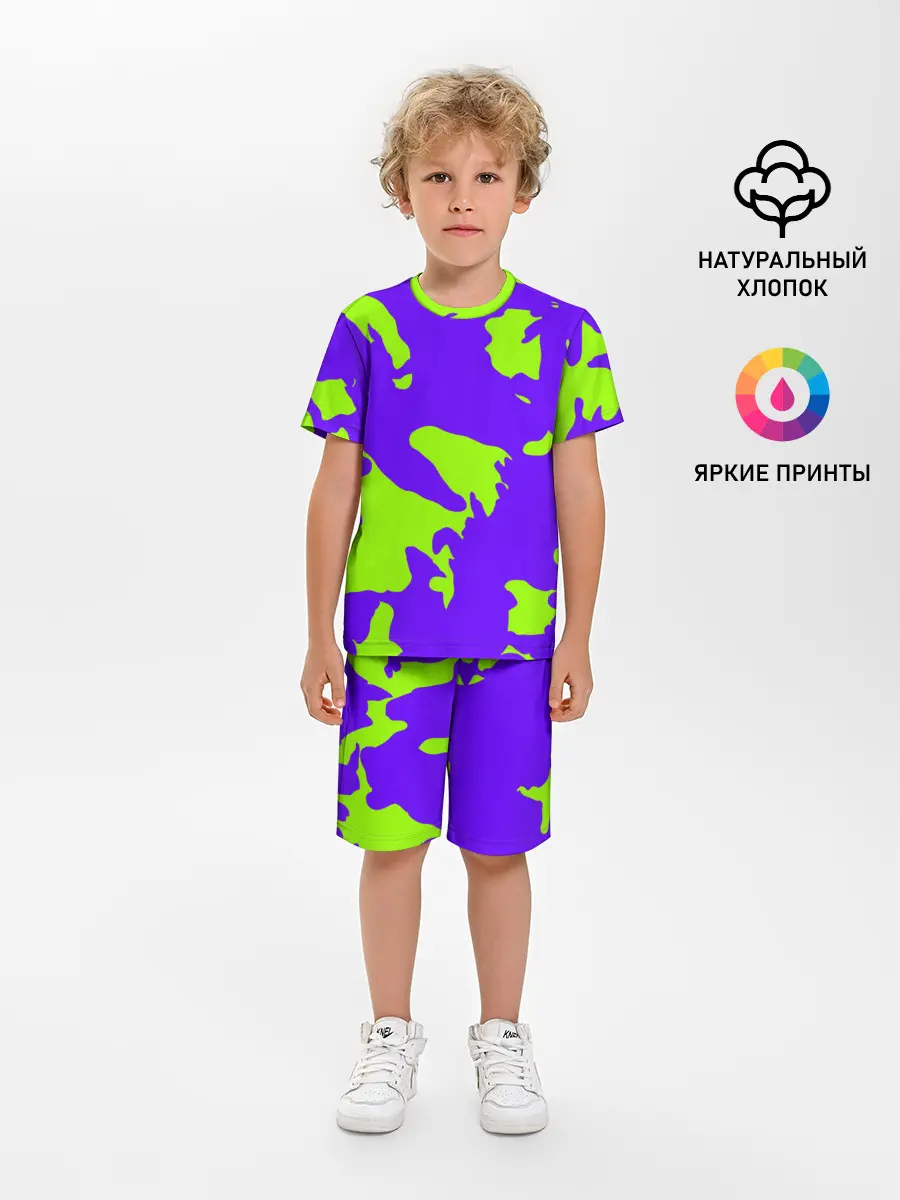 Детская пижама с шортами / тeкстура