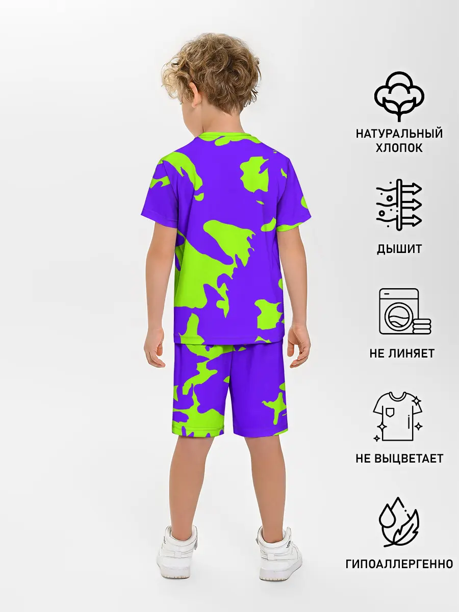 Детская пижама с шортами / тeкстура