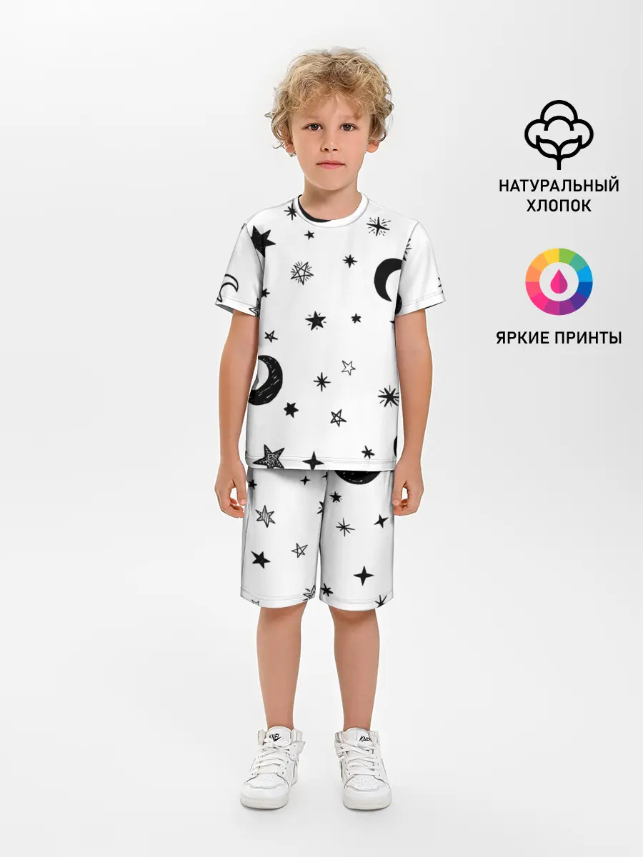 Детская пижама с шортами / Звездное небо