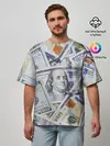Мужская футболка оверсайз / Доллары