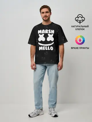 Мужская футболка оверсайз / Marshmello 7