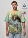 Мужская футболка оверсайз / Рыбалка