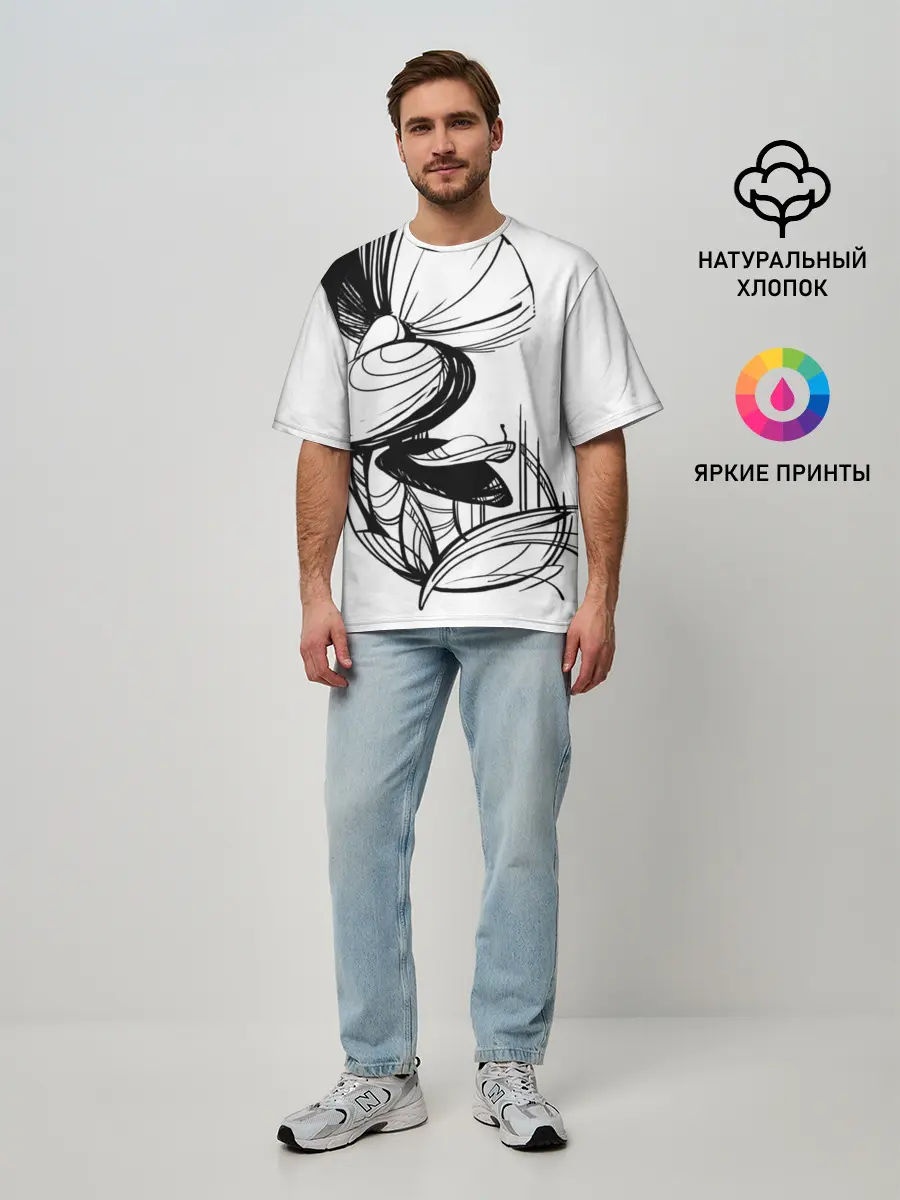 Мужская футболка оверсайз / Груздь