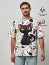 Мужская футболка оверсайз / Котэ | Котята