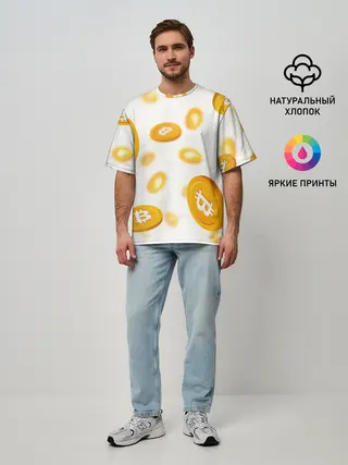 Мужская футболка оверсайз / BITCOIN КРИПТОВАЛЮТА | CRYPTOCURRENCIES