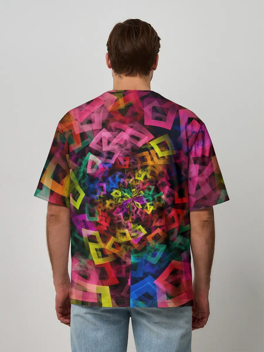 Мужская футболка оверсайз / Калейдоскоп