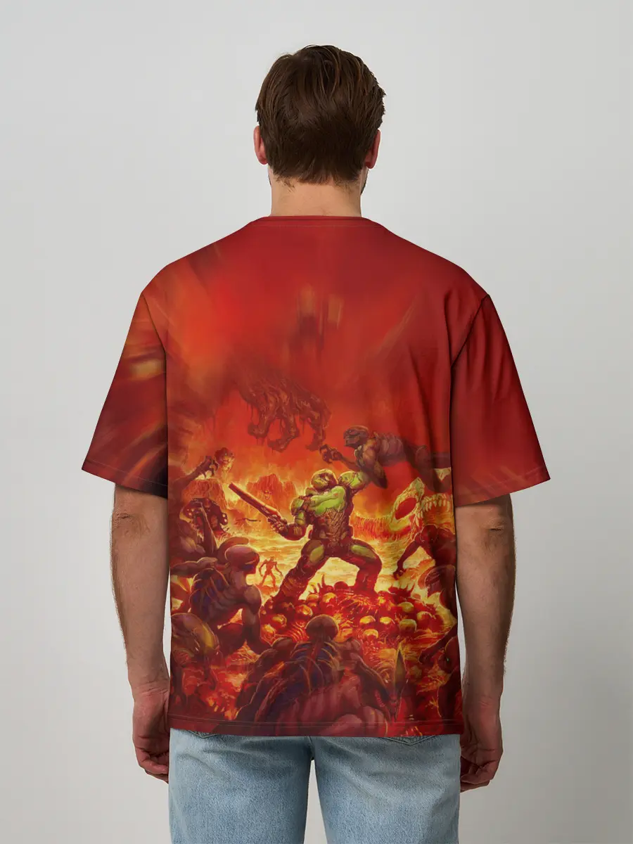 Мужская футболка оверсайз / DOOM