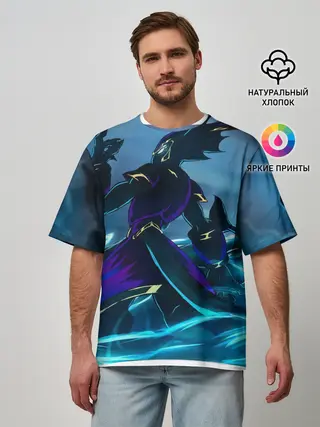 Мужская футболка оверсайз / Демон