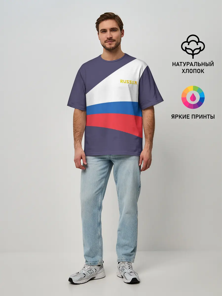 Мужская футболка оверсайз / Токио 2021 Форма России