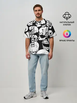 Мужская футболка оверсайз / HONDA