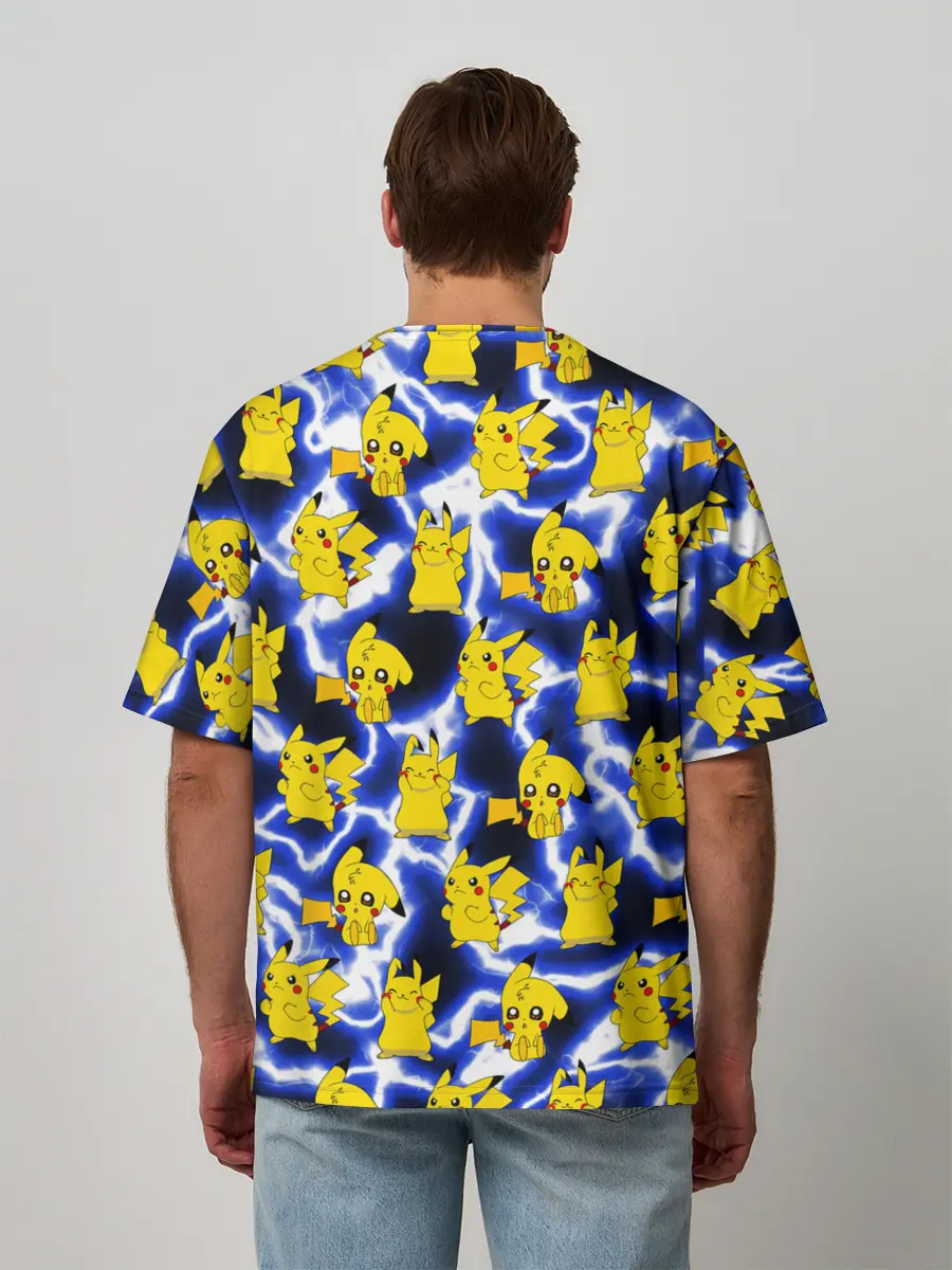 Мужская футболка оверсайз / Пикачу Electric Shock