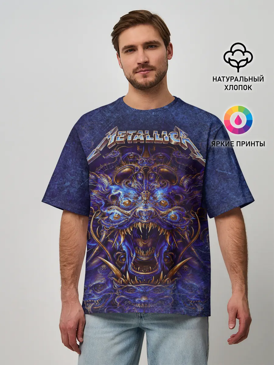 Мужская футболка оверсайз / Metallica