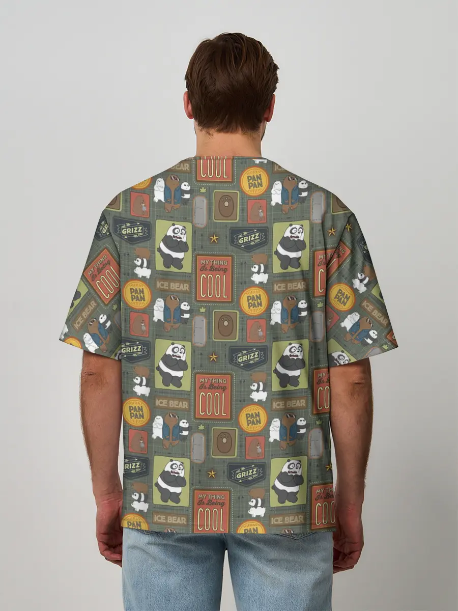 Мужская футболка оверсайз / Клевые медведи