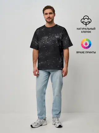 Мужская футболка оверсайз / Галактика