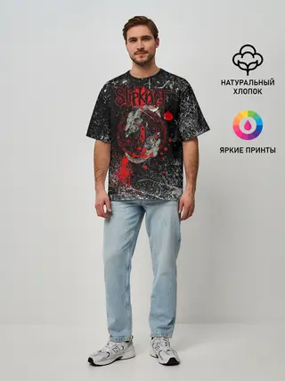 Мужская футболка оверсайз / Рок Группа Слипкнот | Slipknot Гранж