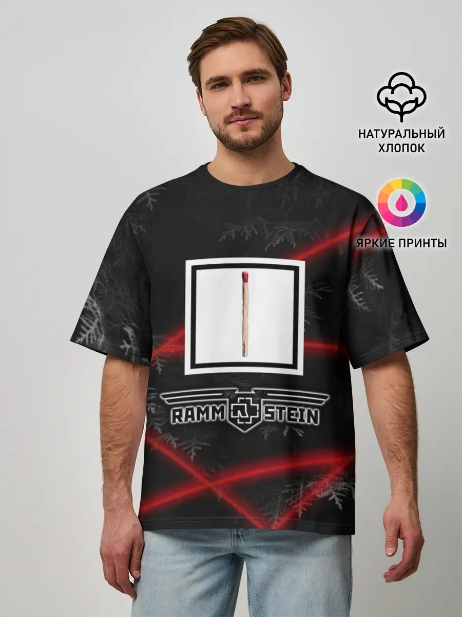 Мужская футболка оверсайз / Rammstein