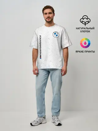 Мужская футболка оверсайз / BMW / БМВ