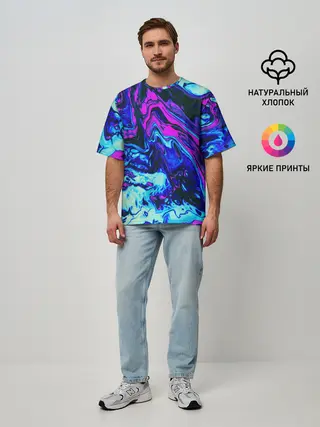 Мужская футболка оверсайз / DIGITAL ABSTRACT