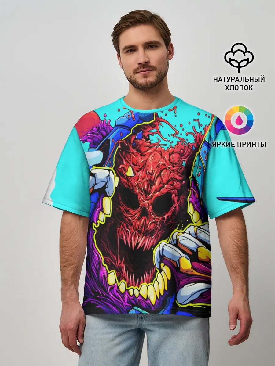 Мужская футболка оверсайз / HYPER BEAST