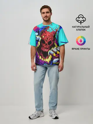 Мужская футболка оверсайз / HYPER BEAST