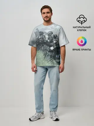 Мужская футболка оверсайз / Halo 2