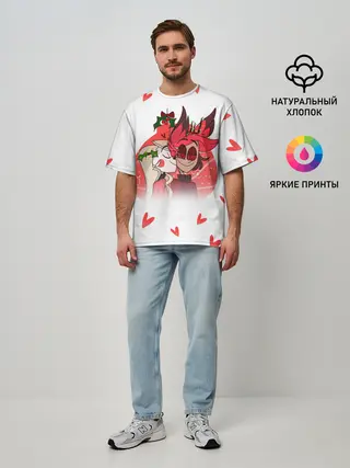 Мужская футболка оверсайз / ОТЕЛЬ ХАЗБИН НОВОГОДНИЙ