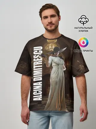 Мужская футболка оверсайз / Леди Альсина Димитреску