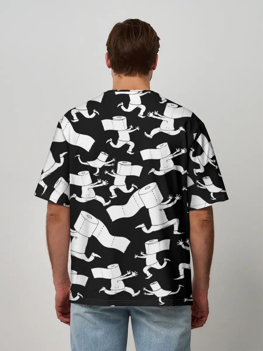 Мужская футболка оверсайз / Коронавирус