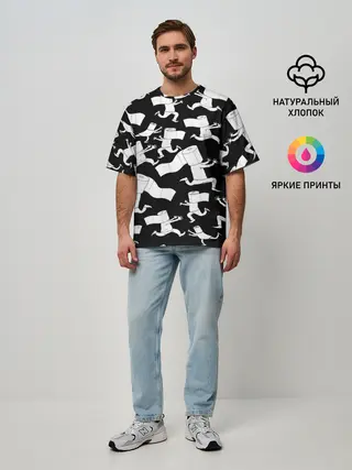 Мужская футболка оверсайз / Коронавирус
