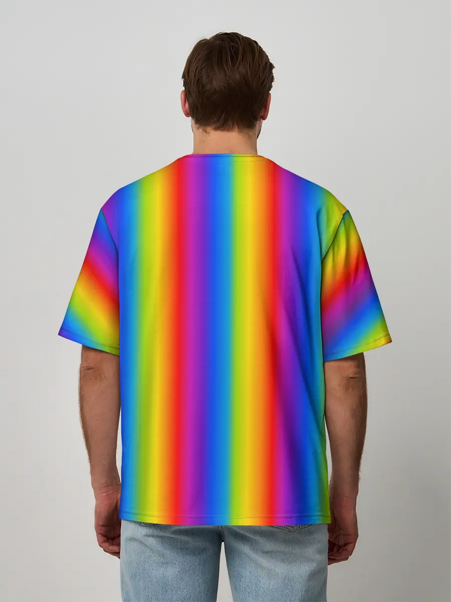 Мужская футболка оверсайз / Color gradient