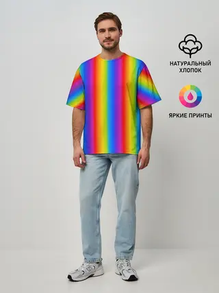 Мужская футболка оверсайз / Color gradient