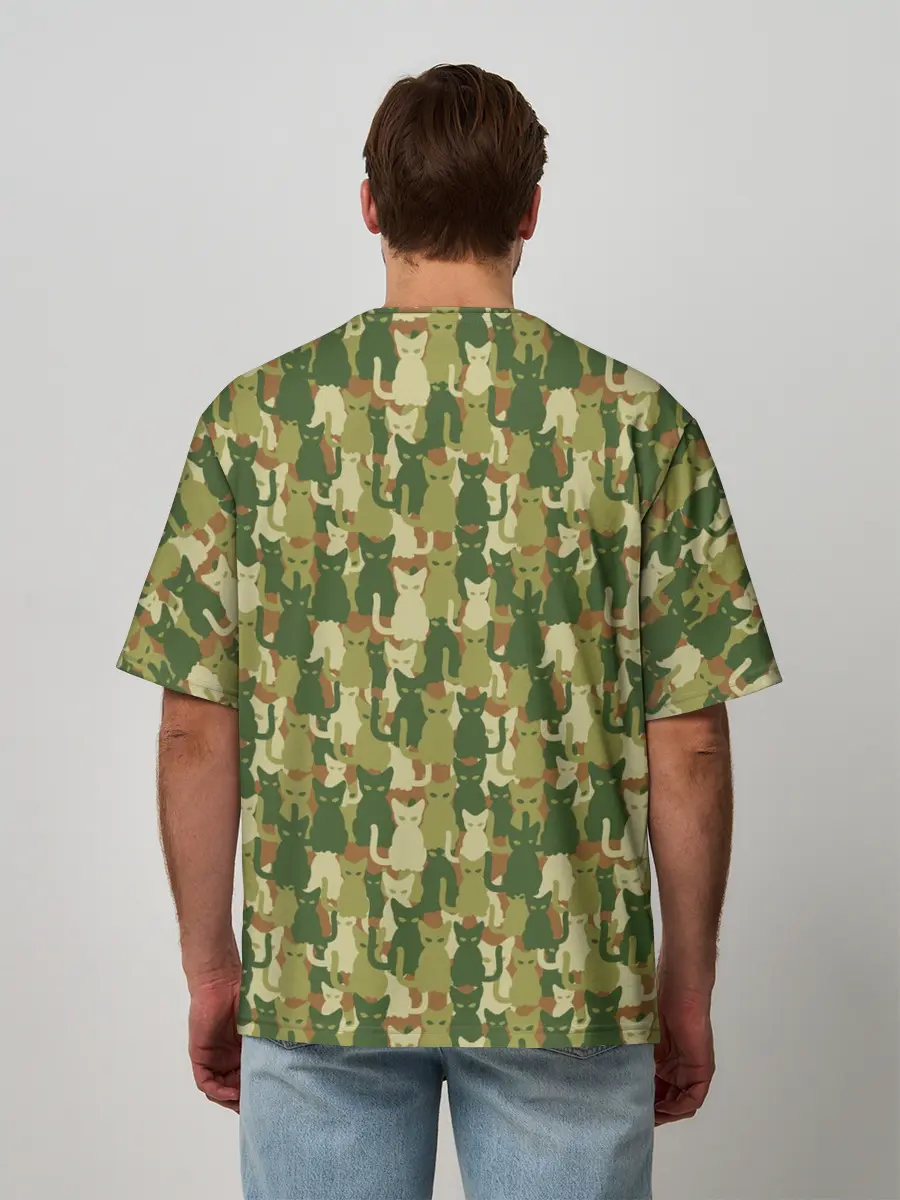 Мужская футболка оверсайз / Кошки