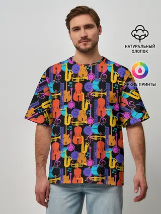 Мужская футболка оверсайз / Джаз