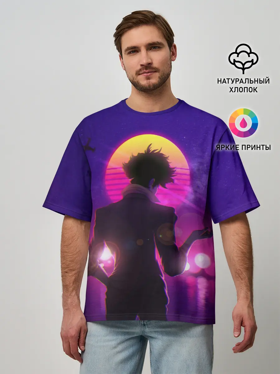 Мужская футболка оверсайз / Cowboy Bebop. Spike Spiegel